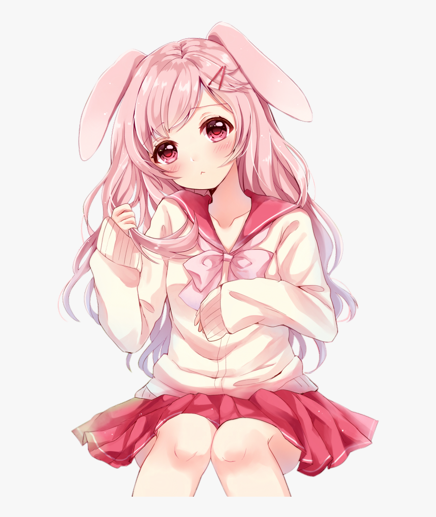 Pink Anime Png Anime Bunny Girl, Transparent Png