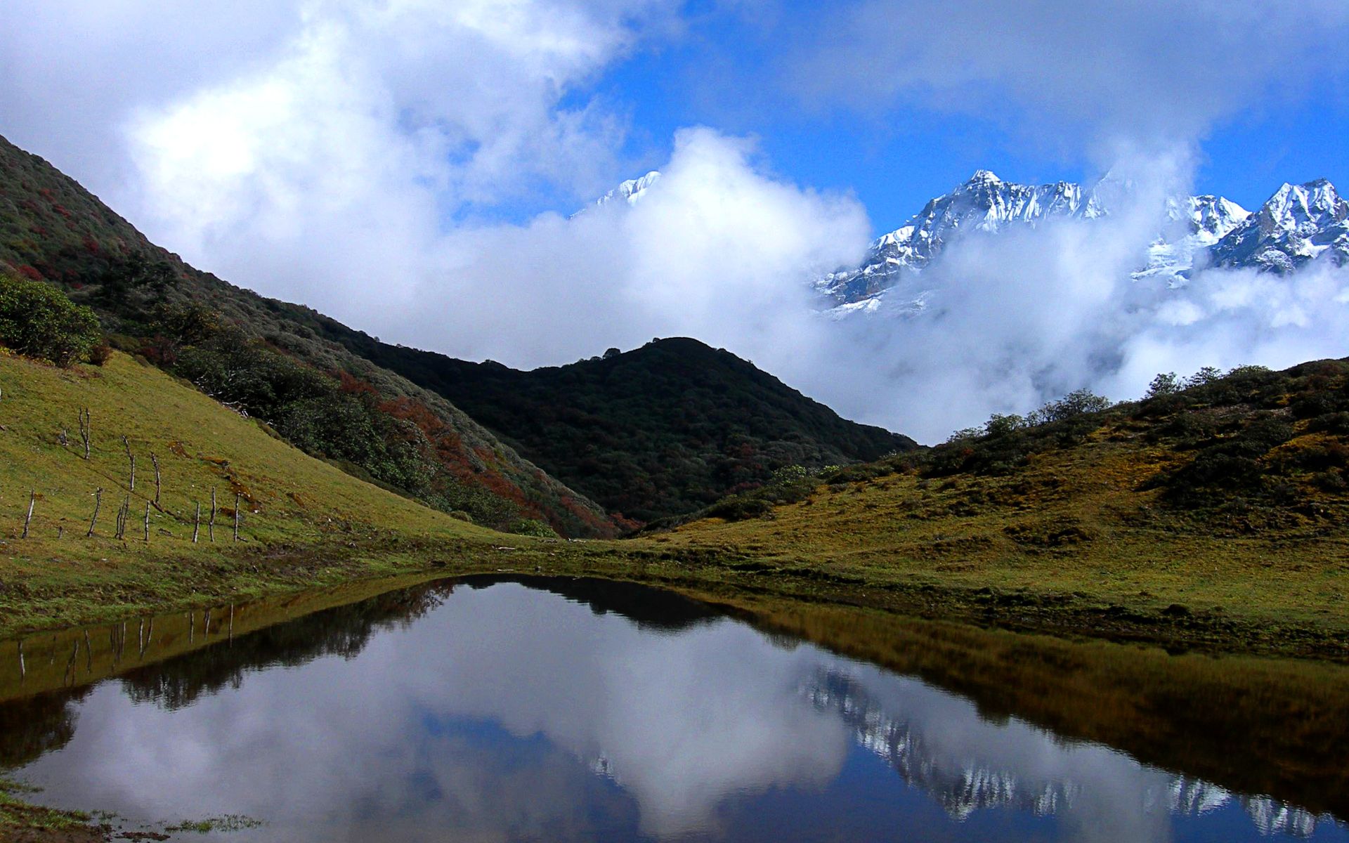 Reflections), Kanchenjunga National Park, North Sikkim, India. HD