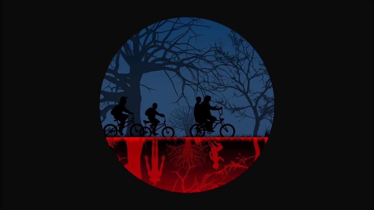 Image result for stranger things logo. Bicycle illustration