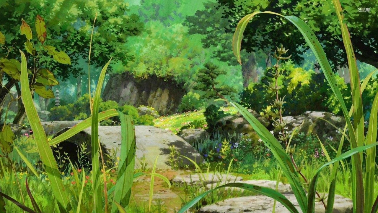 Anime forest wallpaper. Anime forest