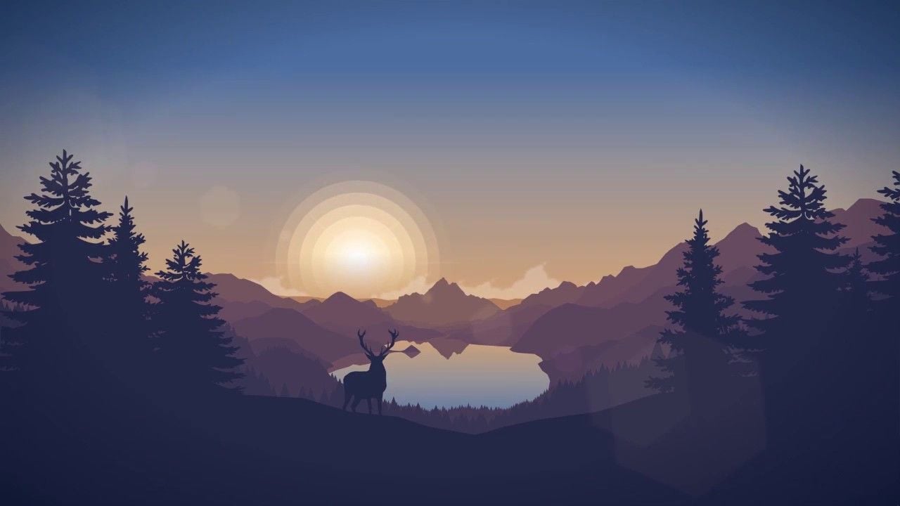 Flat Forest Animated Wallpaper