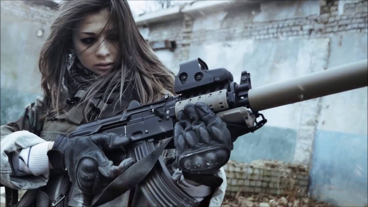 Women military ☢ BAD TO THE BONE ♫ Female remix Girls With Guns