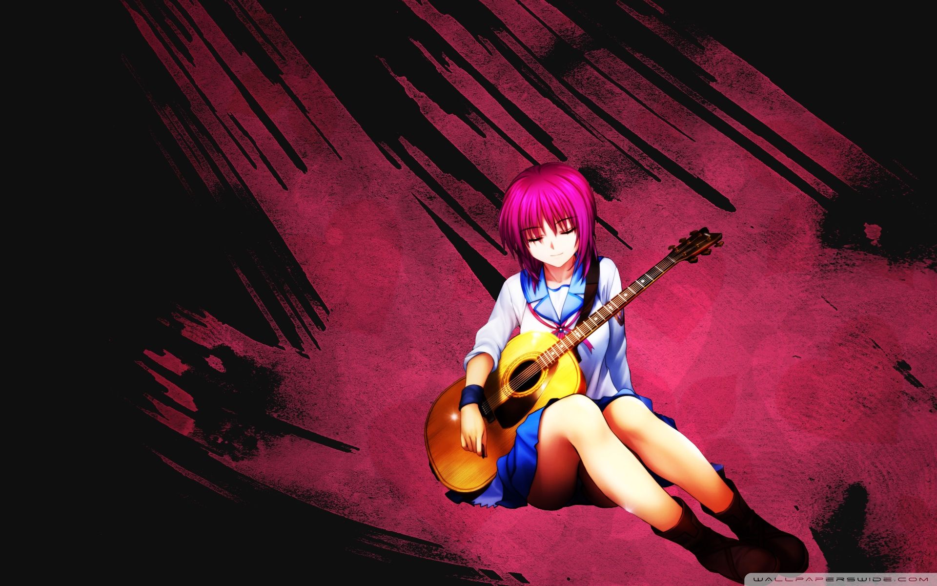 Anime Acoustic Guitar Ultra HD Desktop Background Wallpaper for 4K