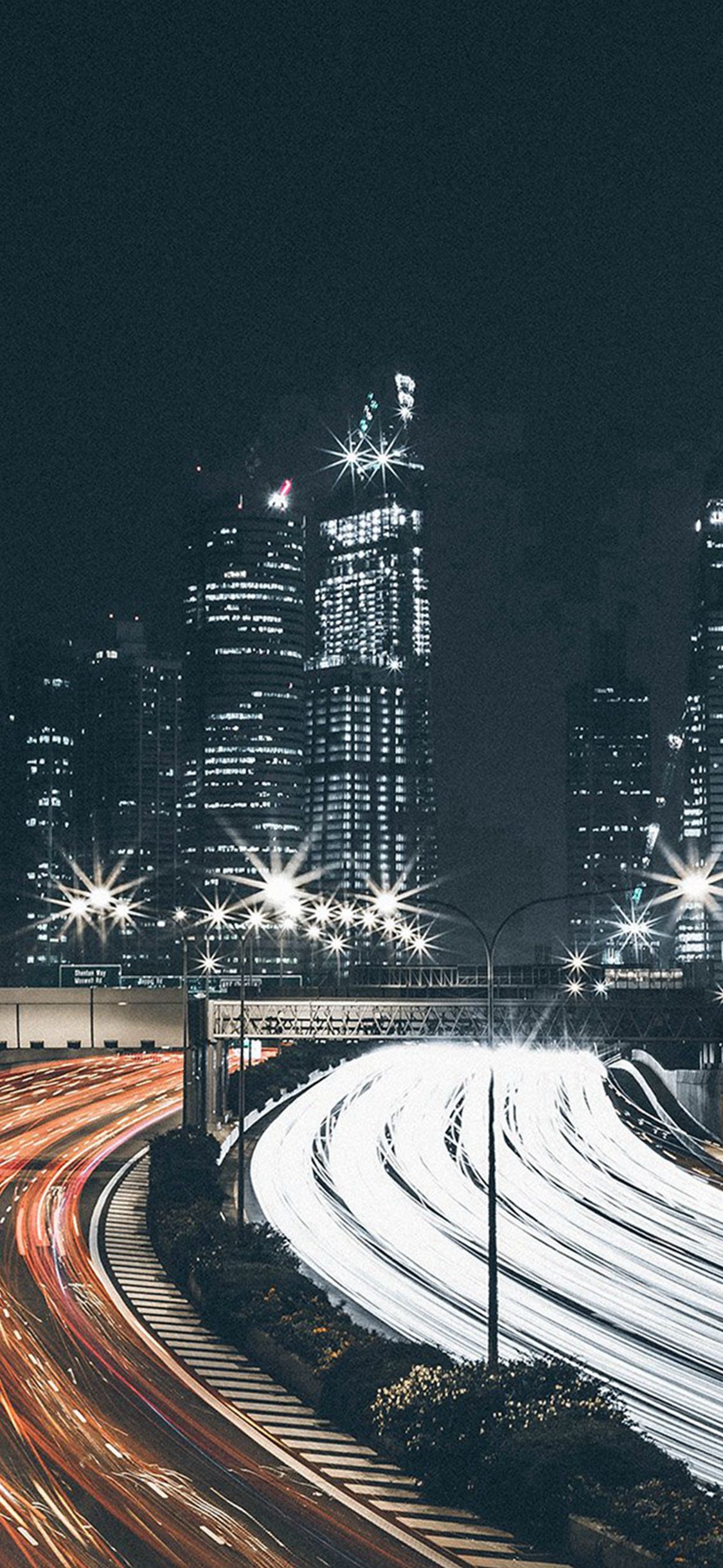 City Car Night View Dark Nature iPhone X Wallpaper Free Download