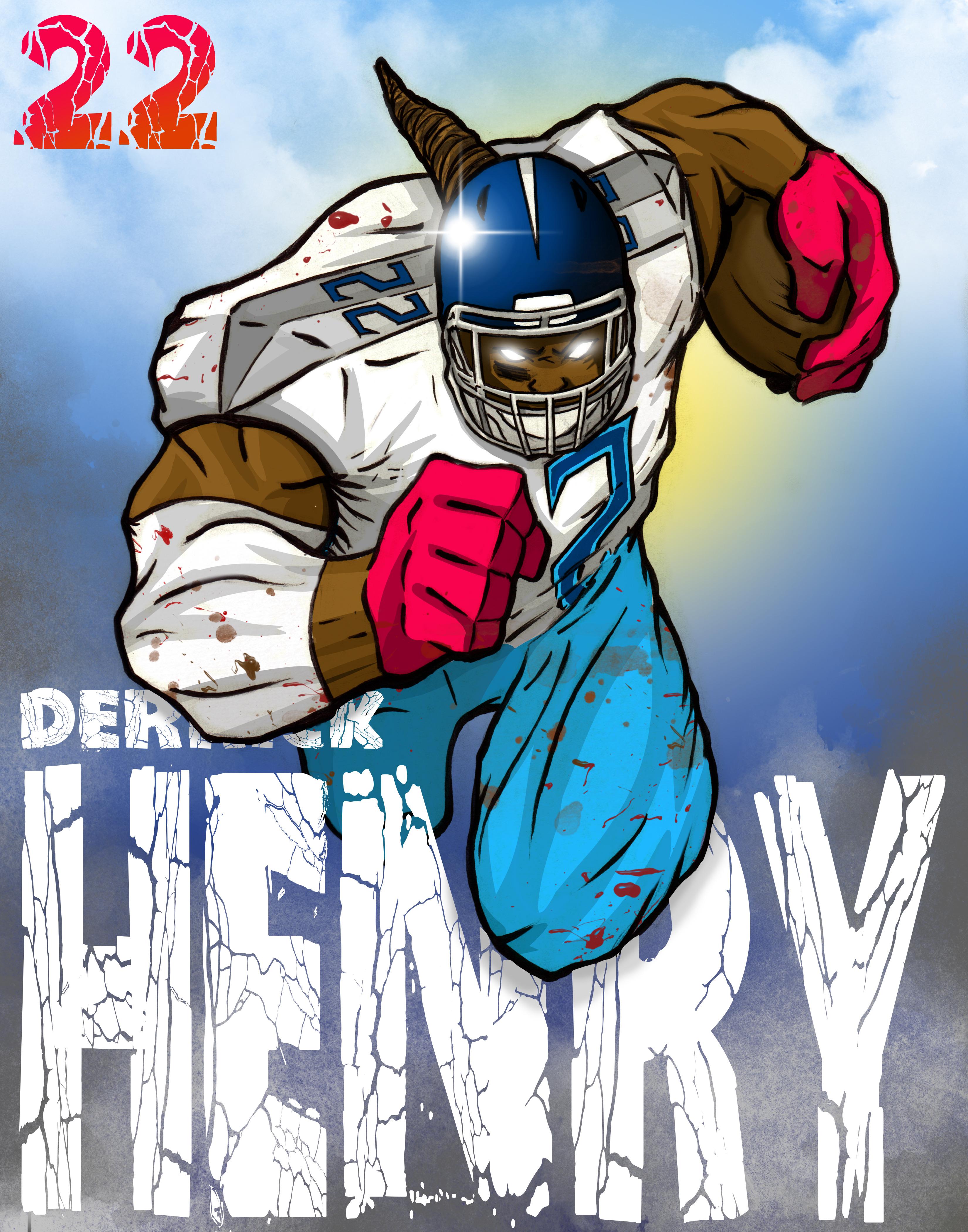 Comic Book Artist Art Teacher Here. I Just Made This Derrick Henry Poster. Let Me Know What You Think!