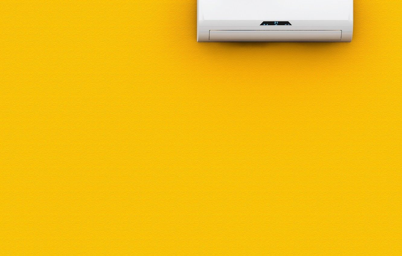 Wallpaper wall, yellow, air conditioning image for desktop