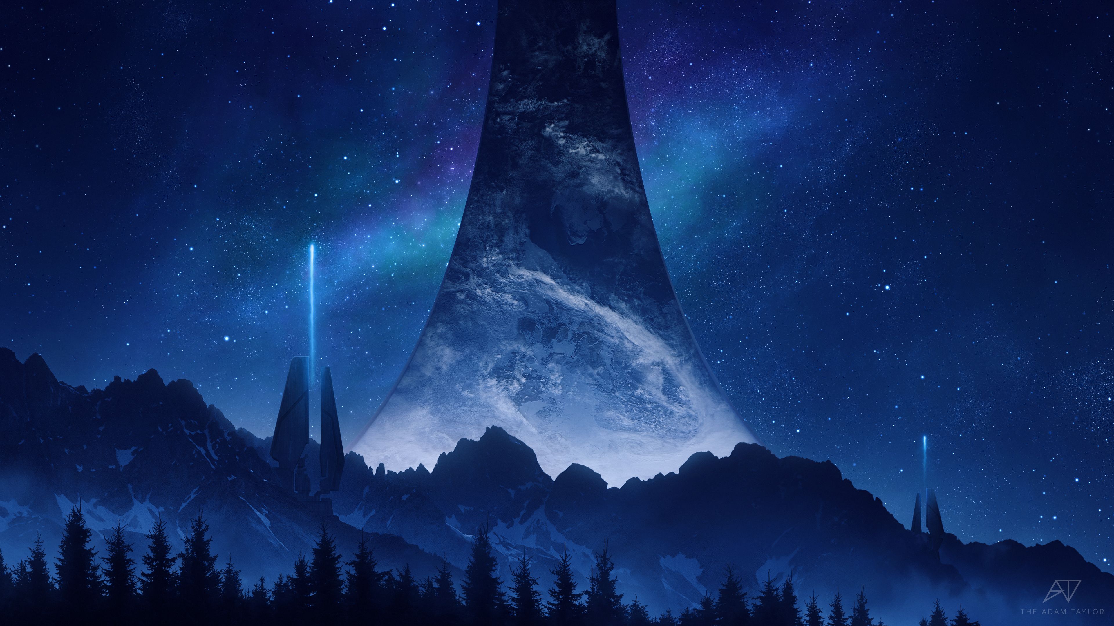 Halo Infinite Into The Night, HD Games, 4k Wallpaper, Image