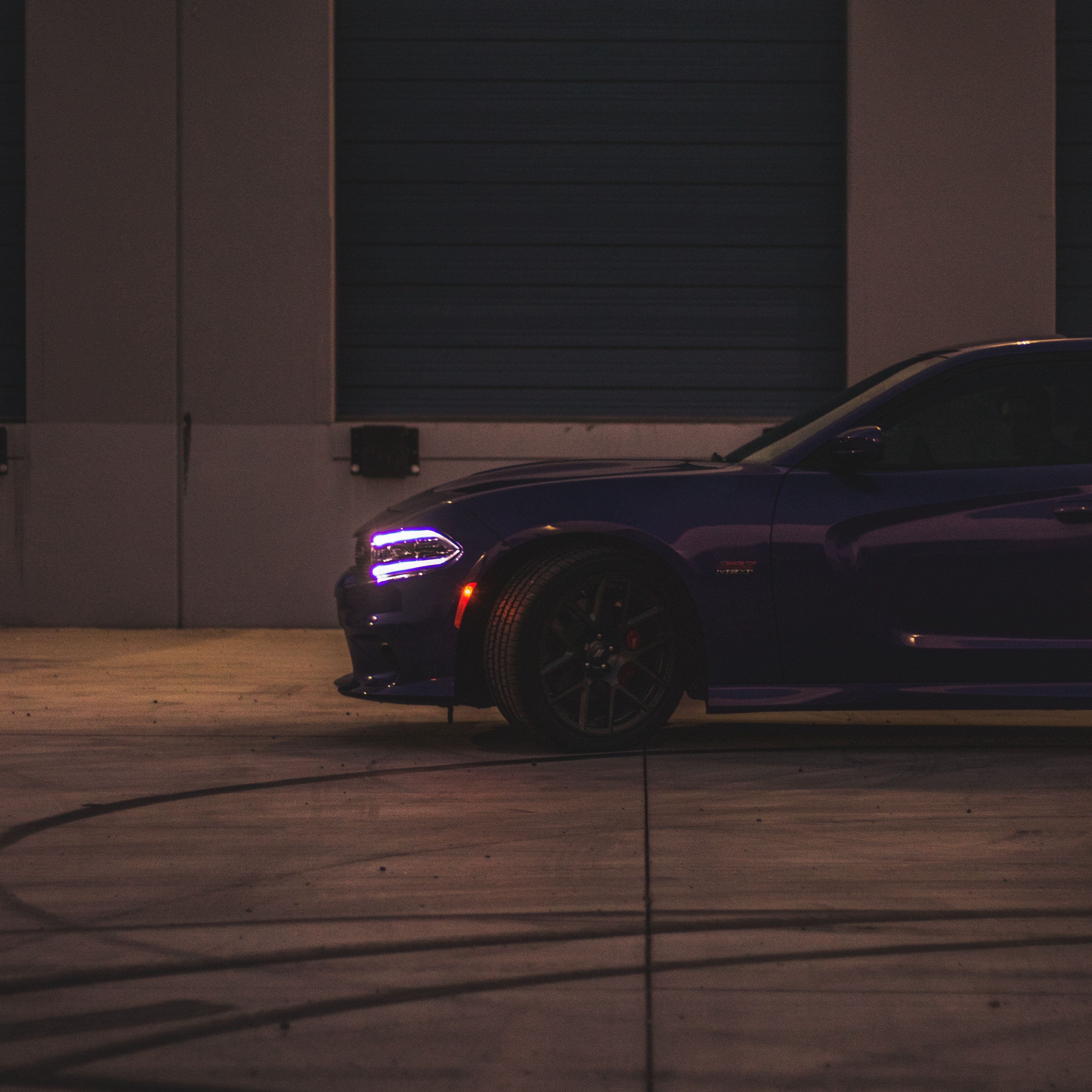 Download wallpaper 3415x3415 dodge charger, side view, headlight