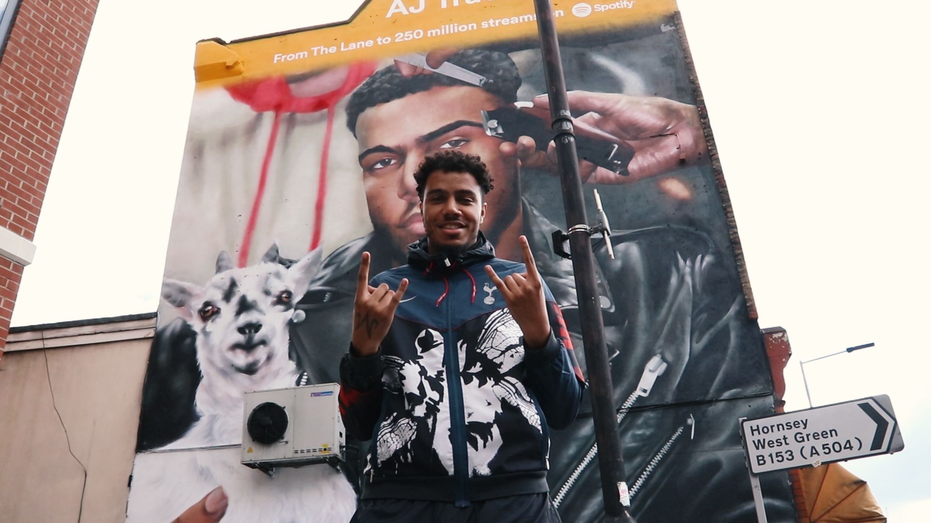Spotify Blessed AJ Tracey with his Own Mural outside Spurs' New
