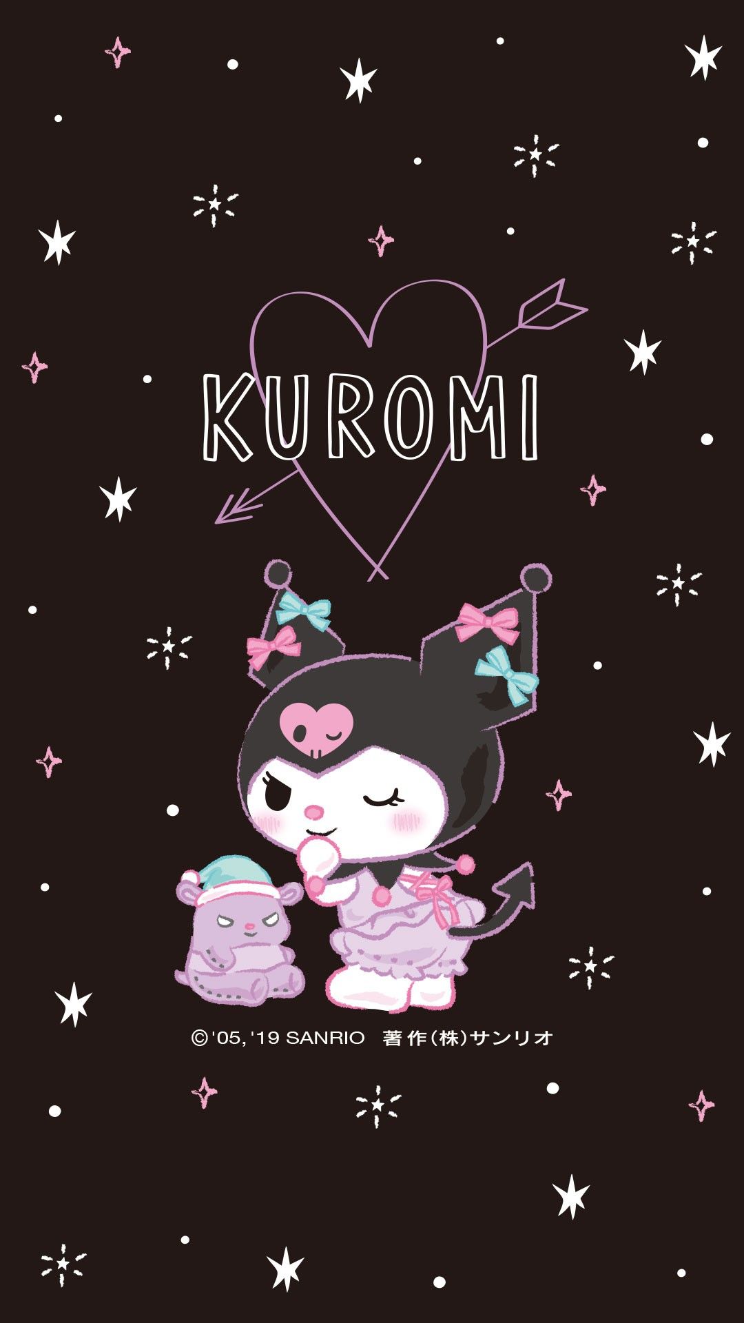 Kuromi Wallpaper. My melody wallpaper, Hello kitty art, Hello kitty background