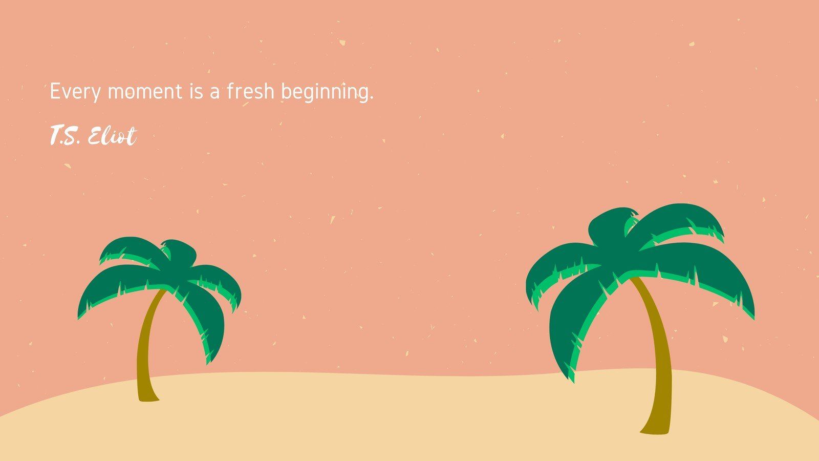 Illustrated Pastel Tropical Island Summer Wallpaper