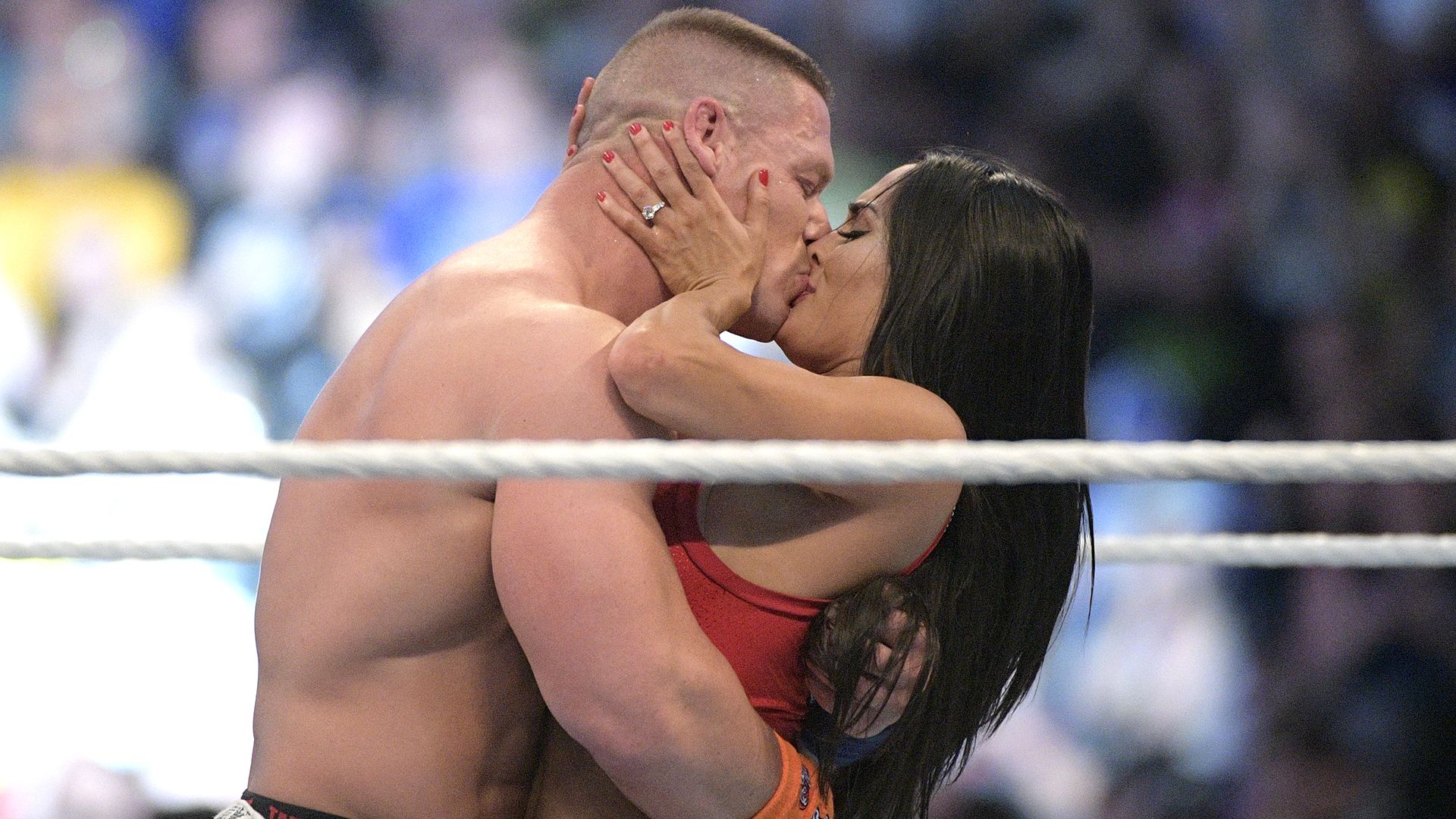 John Cena pops the question to Nikki Bella at WrestleMania 33