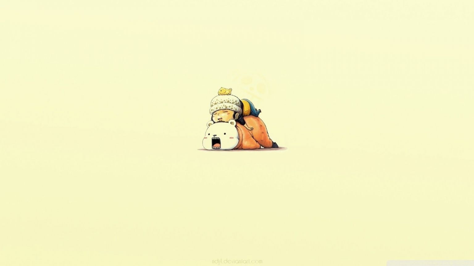 Free download Bepo Sleeping Anime Chibi One Piece HD Wallpaper