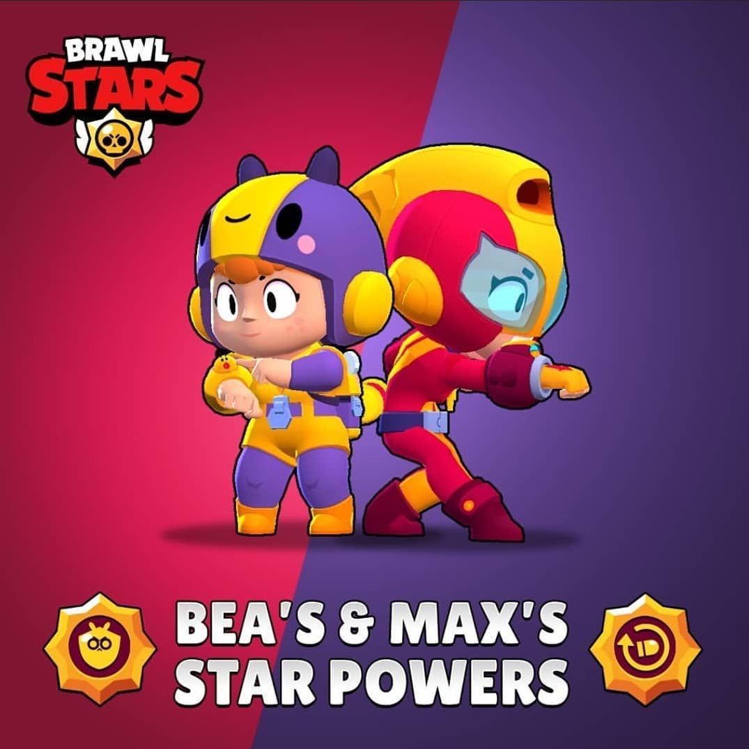 Brawl Stars new. stuff: GT Max Ladybug Bea and Bea and Max star