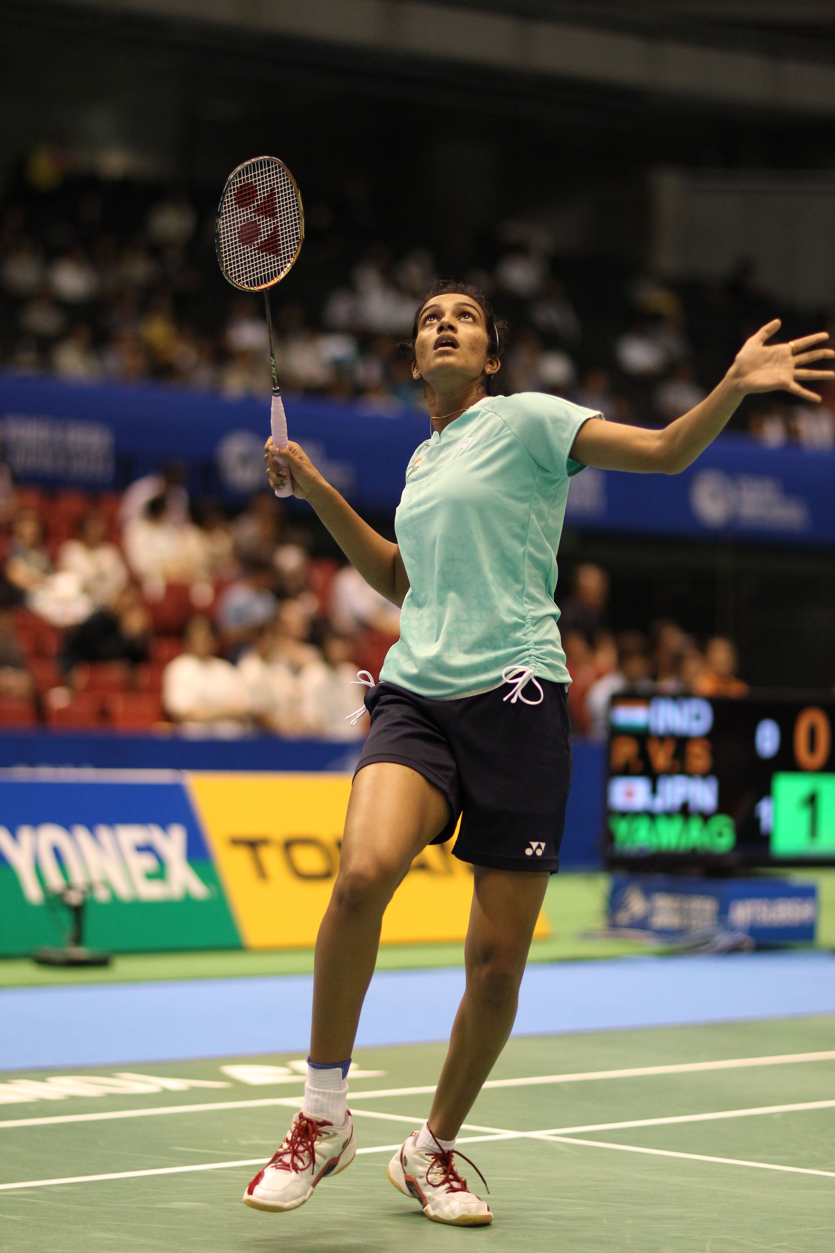 Sindhu P.V. (NANORAY 700RP) competes in the YONEX OPEN JAPAN 2013