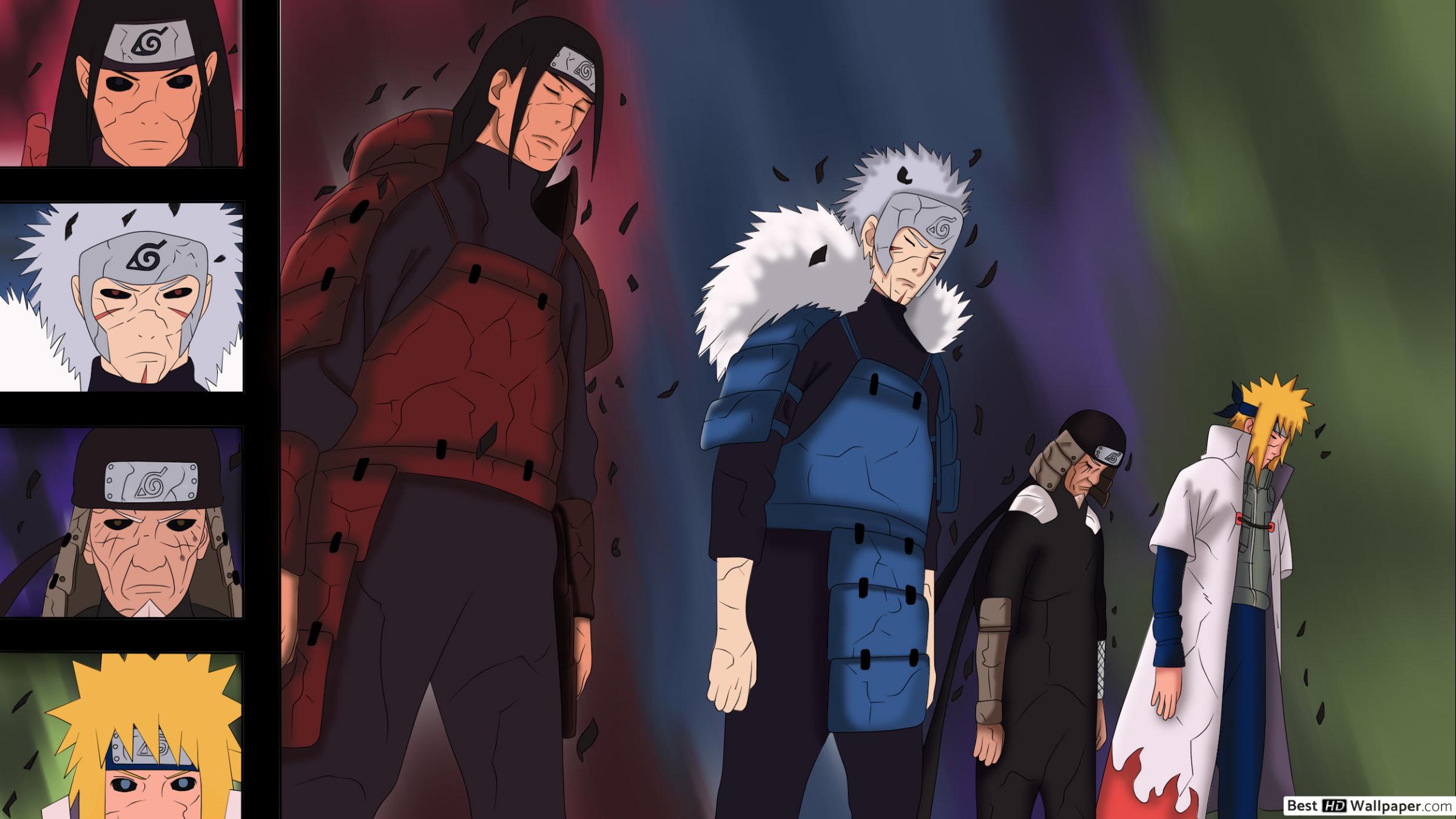 Naruto Shippuden Senju, Tobirama Senju, Hiruzen Sarutobi