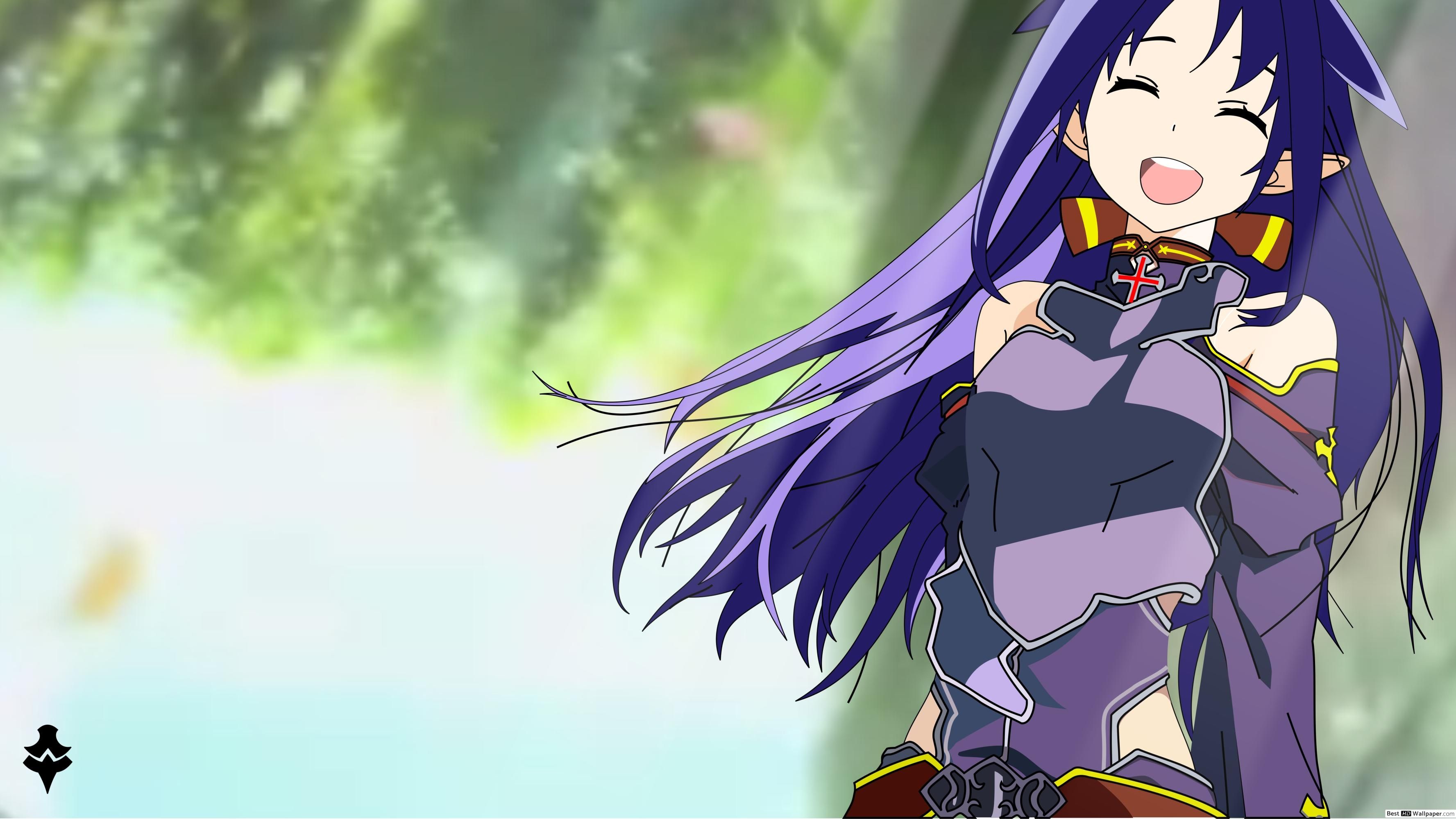 Yuuki Konno, girl with purple hair, SAO, manga, Sword Art Online, Konno Yuki,  HD wallpaper