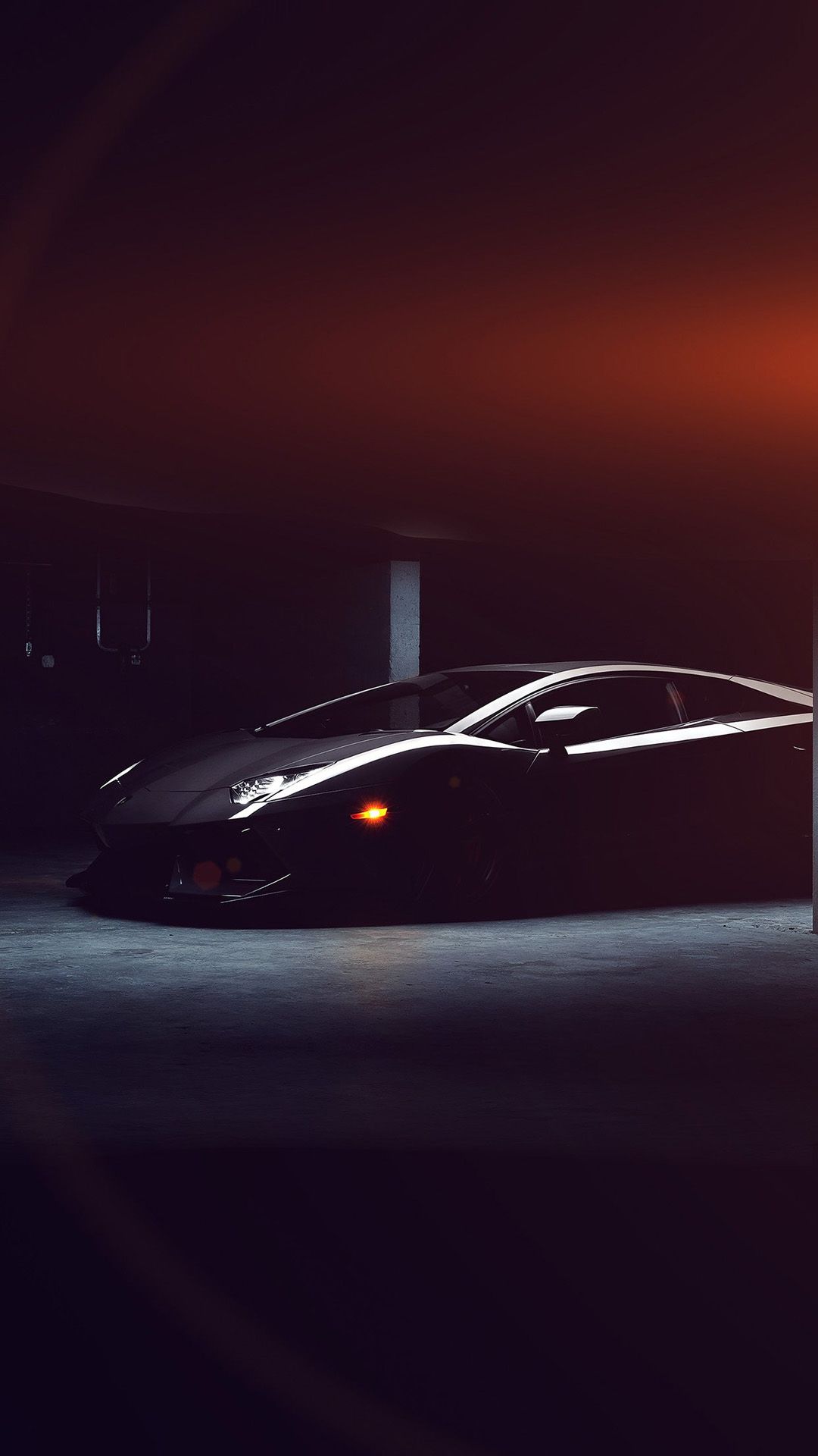 Lamborghini Car Dark Black Flare HD mobile wallpaper