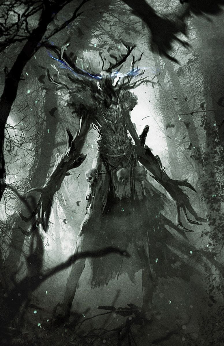 Image result for wendigo white. Fantasy monster