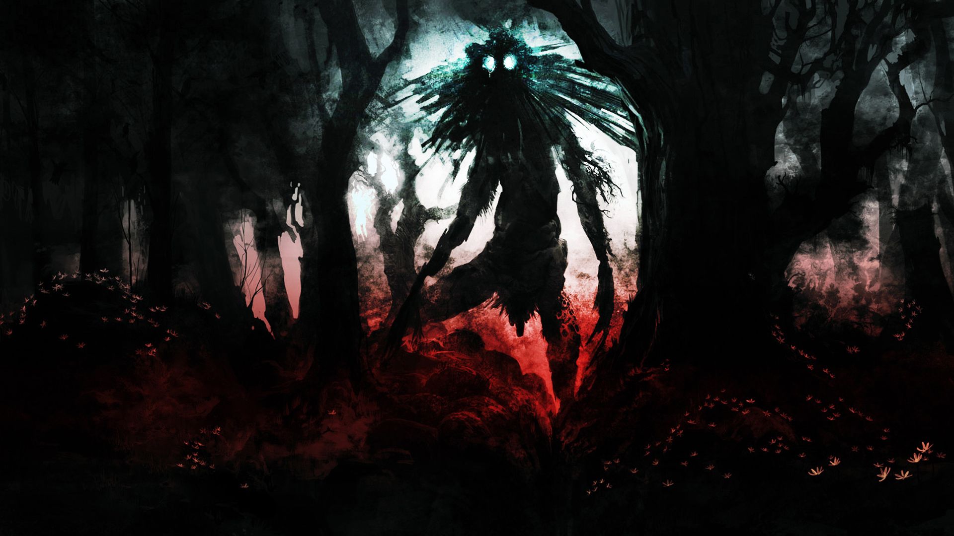 The Witcher Wallpaper  Seni horor Ilustrasi monster Seni gelap