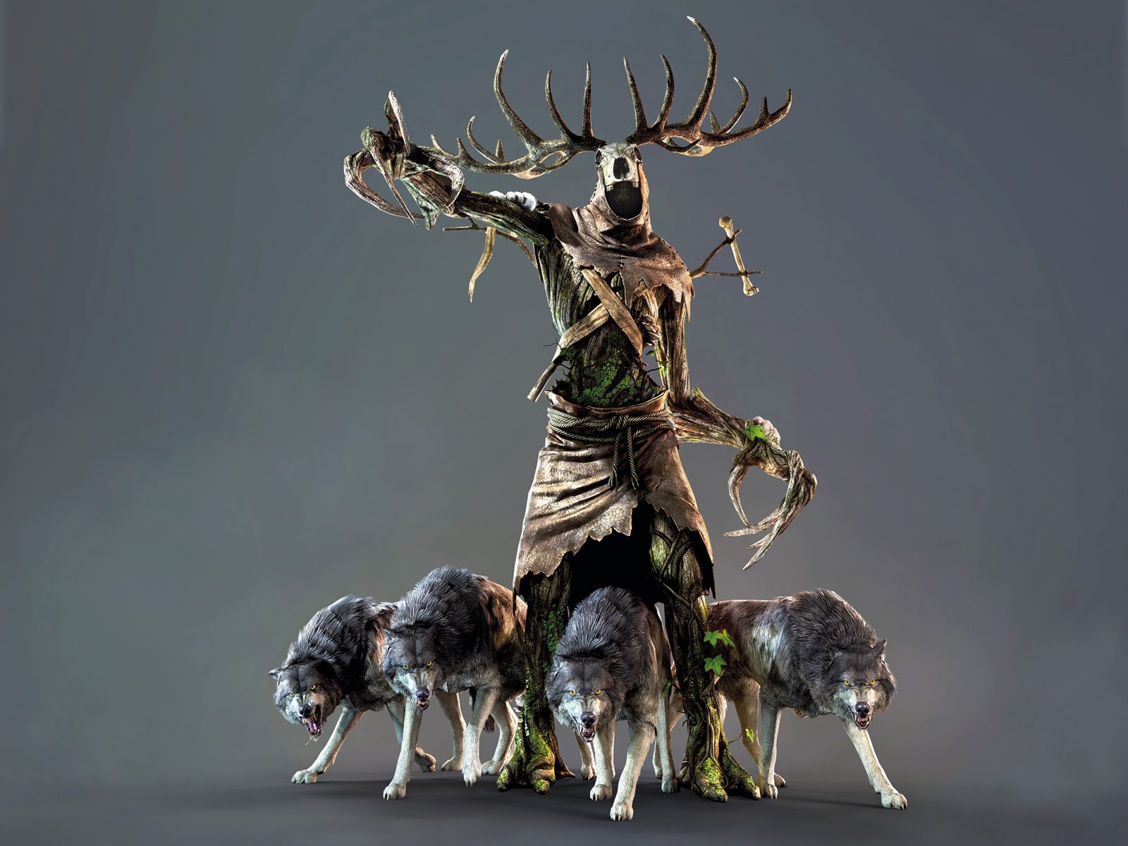 The Leshen monster from The Witcher 3 reminds me of the Wendigo