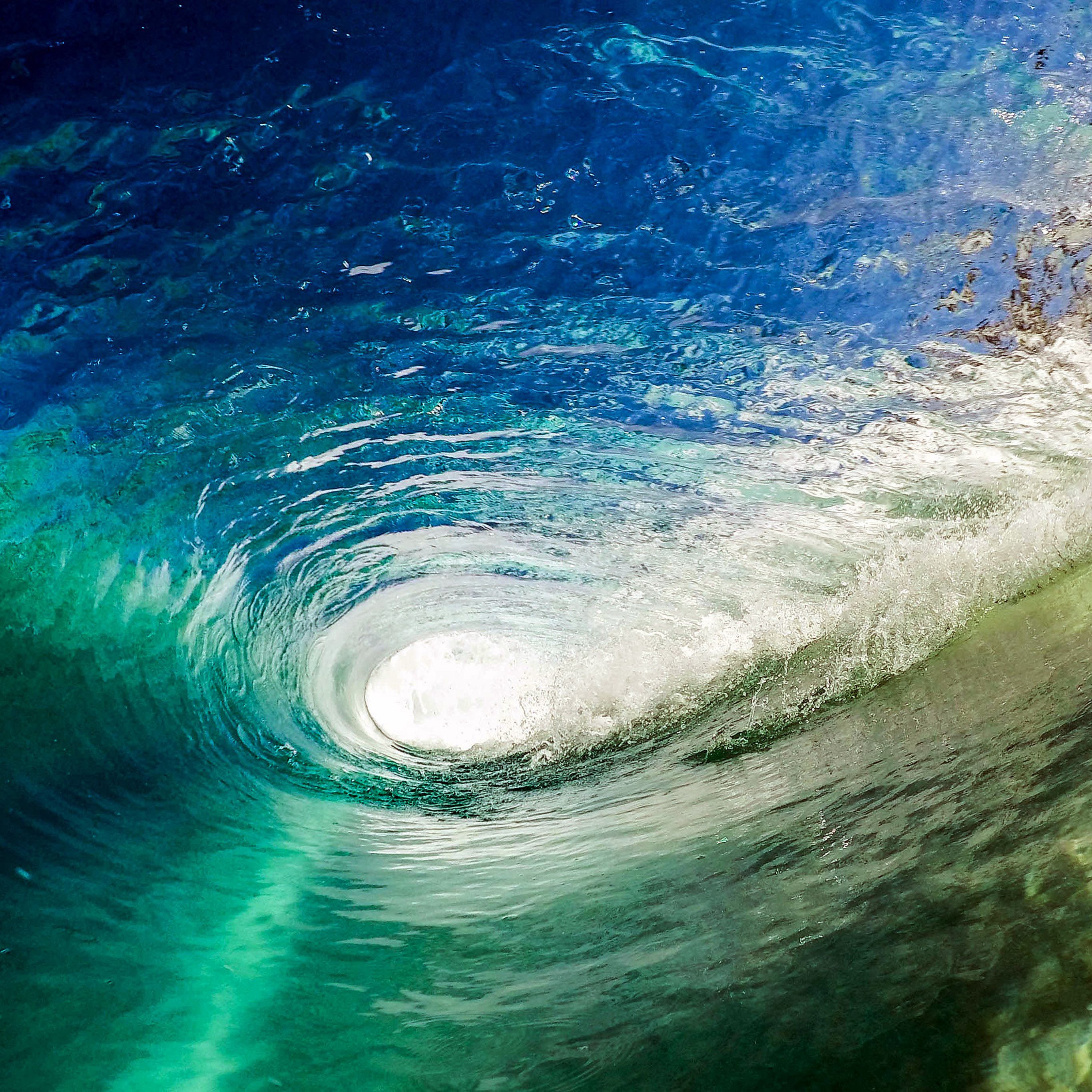 Wave Cool Summer Vacation Ocean Blue Green Surf Wallpaper