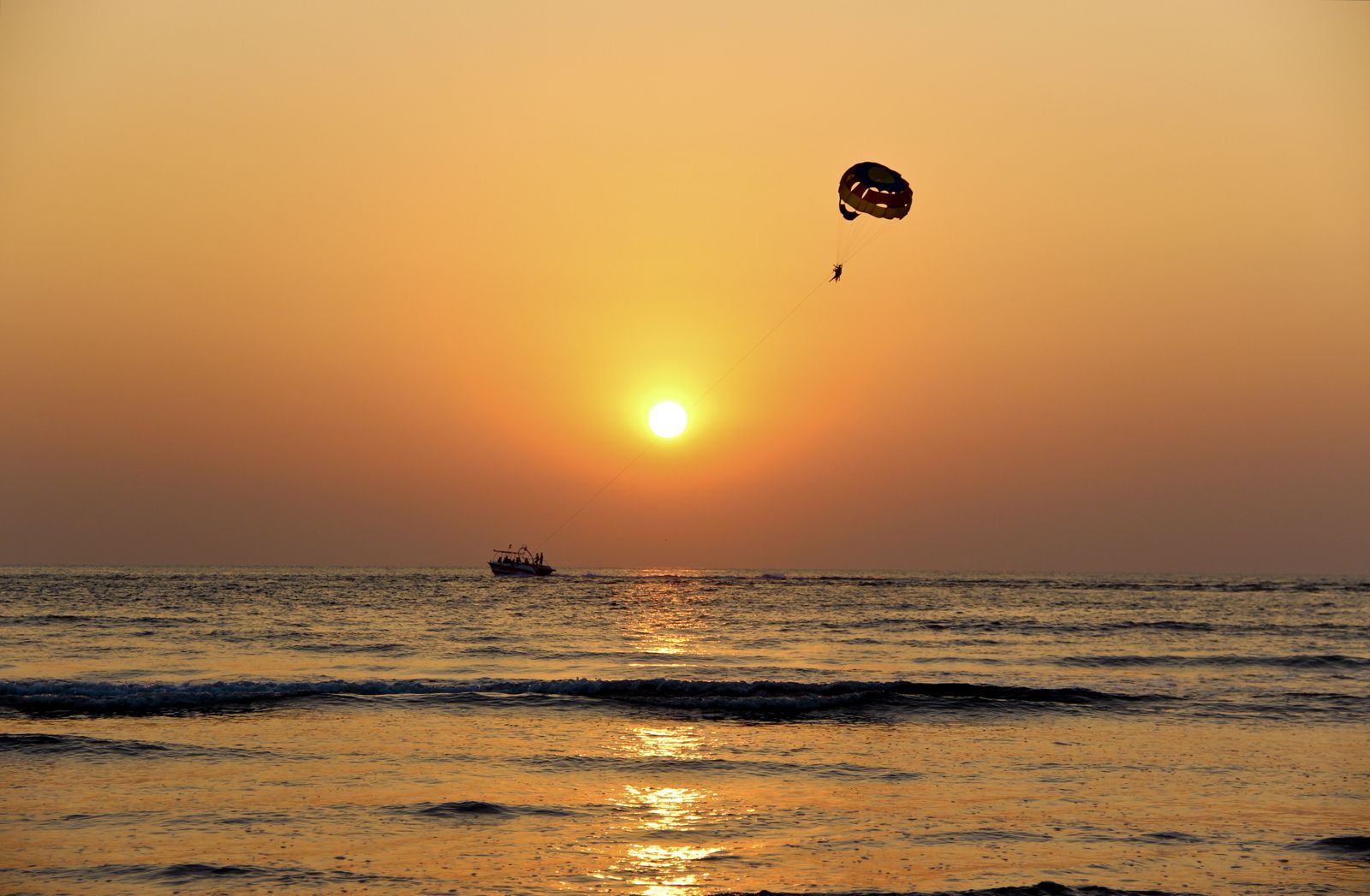 Ocean Sunset Beach Summer Waves Adventure Flying Wallpaper