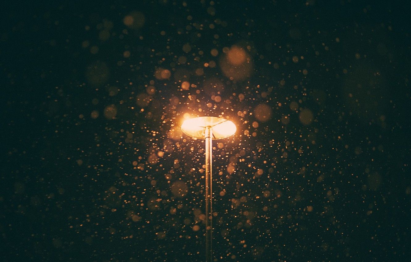 Wallpaper light, winter, snowing, lamp post image for desktop