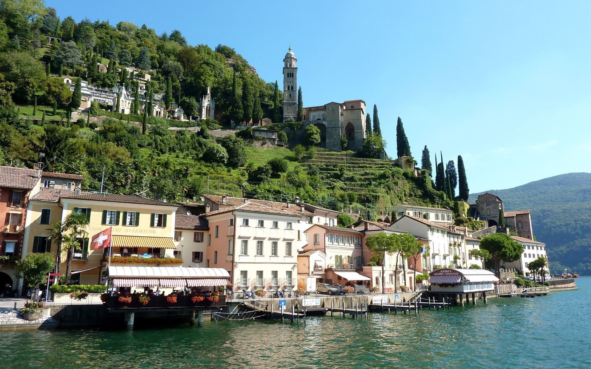 Switzerland, Lake Lugano Wallpaper HD / Desktop and Mobile