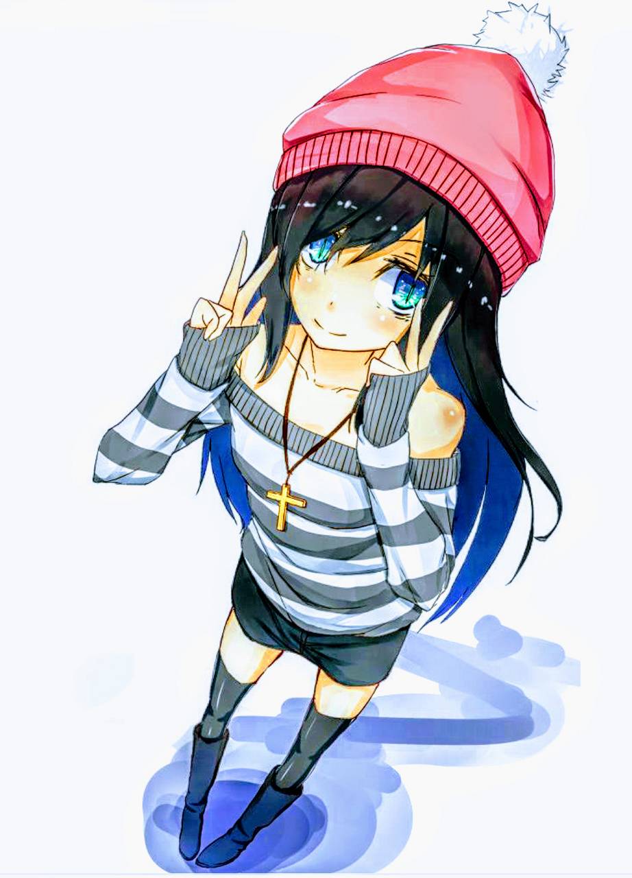 Anime girl smiling wallpaper