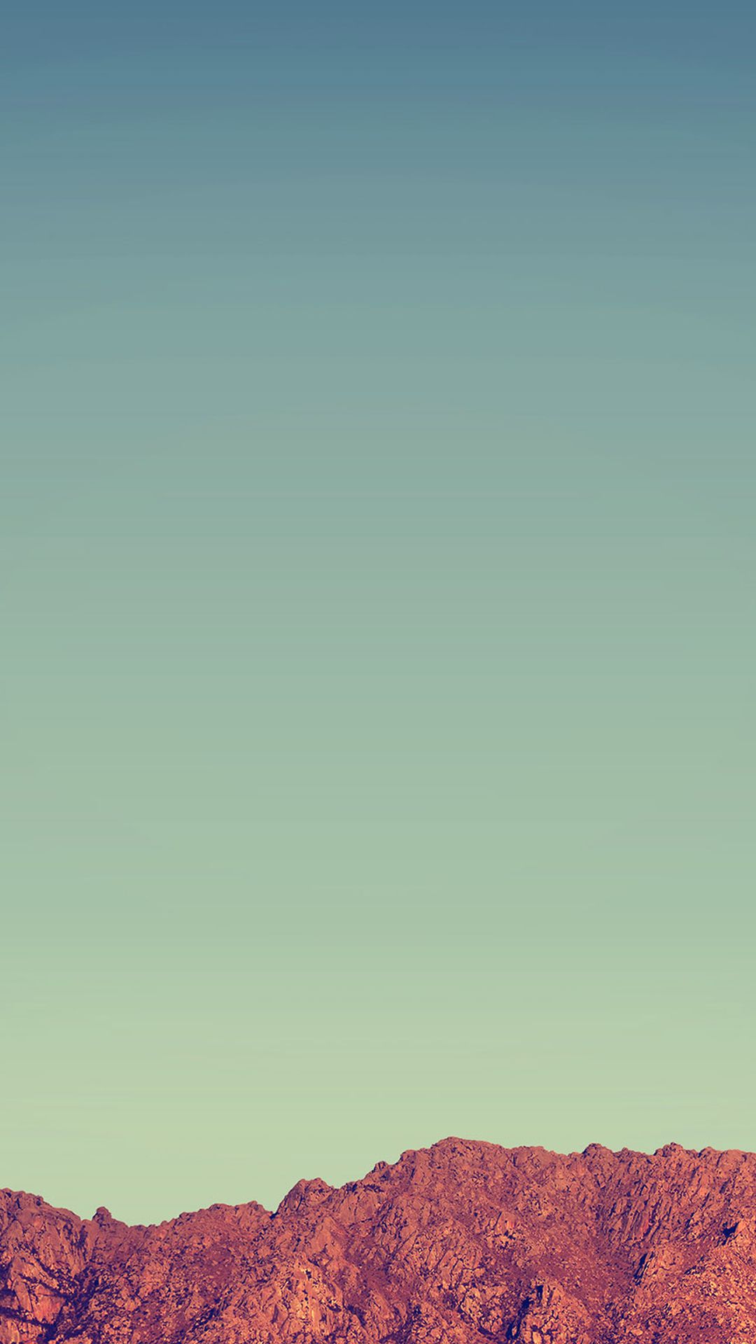 Pure Minimal Rock Mountain Blue Sky iPhone 8 Wallpaper Free Download