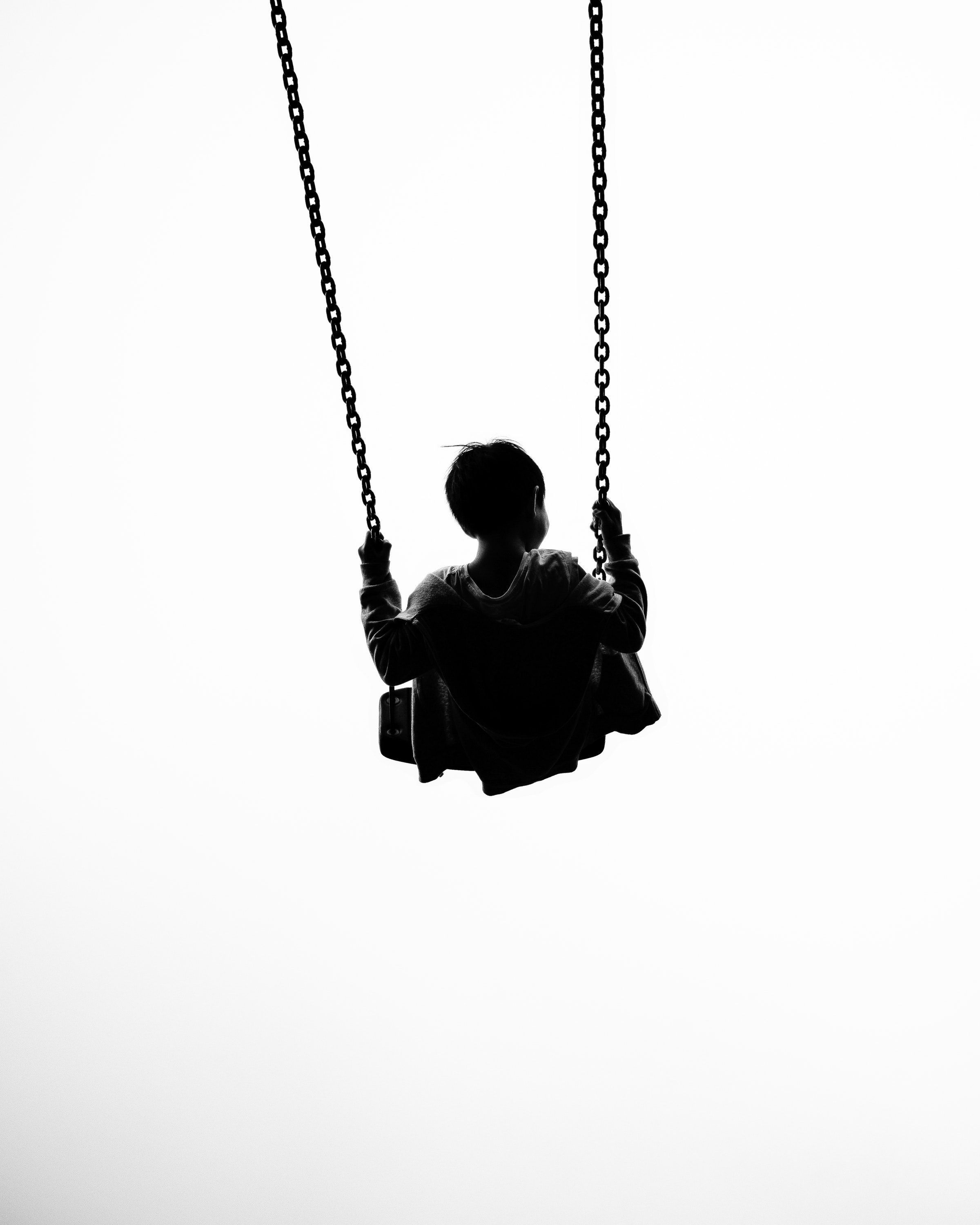 Children #swing # boy # girl # cloud # white #wallpaper HD 4k