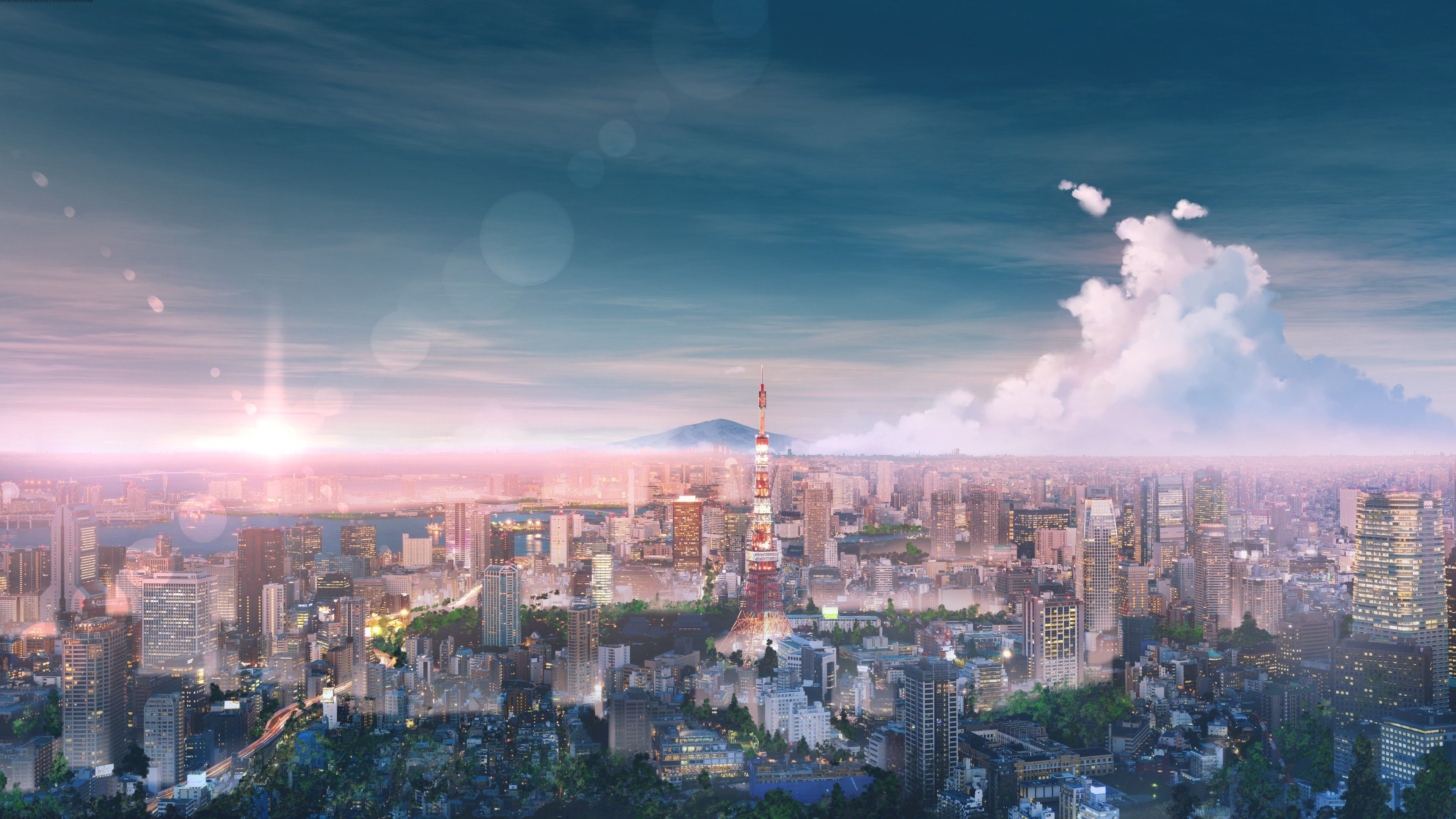 Tokyo Cityscape Anime Tokyo Wallpaper, Hd Wallpaper, Digital Art Wallpaper, Cityscape Wallpaper, Ar. Cityscape Wallpaper, Anime Wallpaper, Anime Art Beautiful