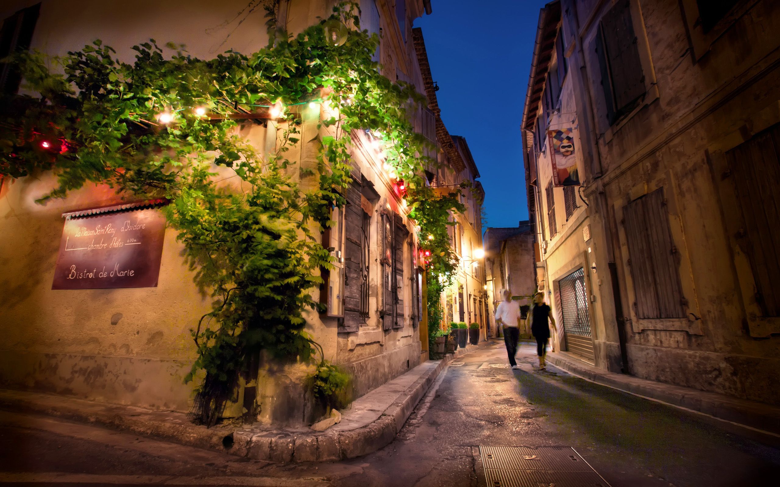 Walking down the street in Provence, France wallpaper and image