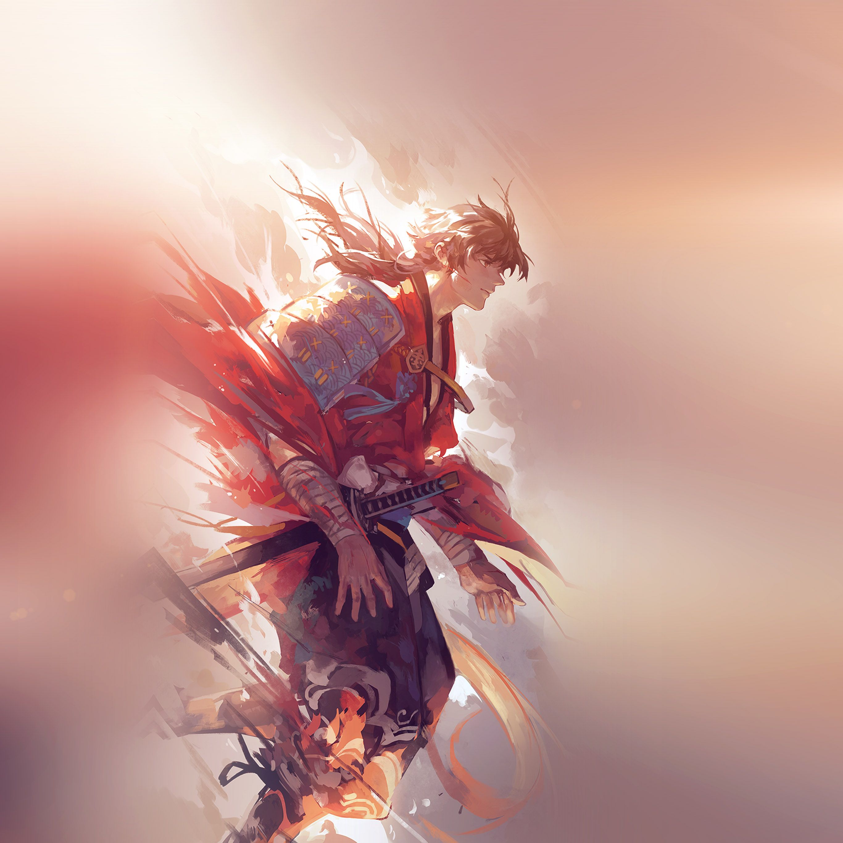 Hanyijie Hero Red Handsomeillustration Art Anime Flare Wallpaper