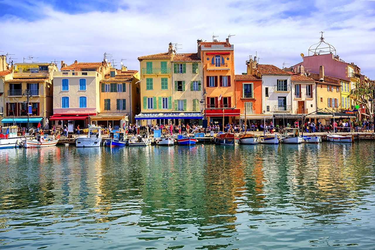 Picture Provence France Cassis Boats Rivers Cities Houses
