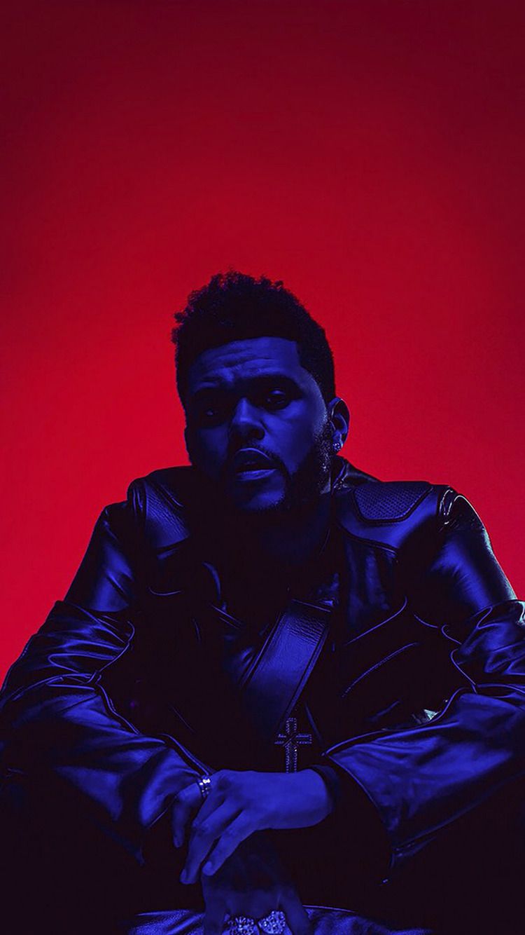 The Weeknd Wallpaper 4K, Canadian singer, Red background