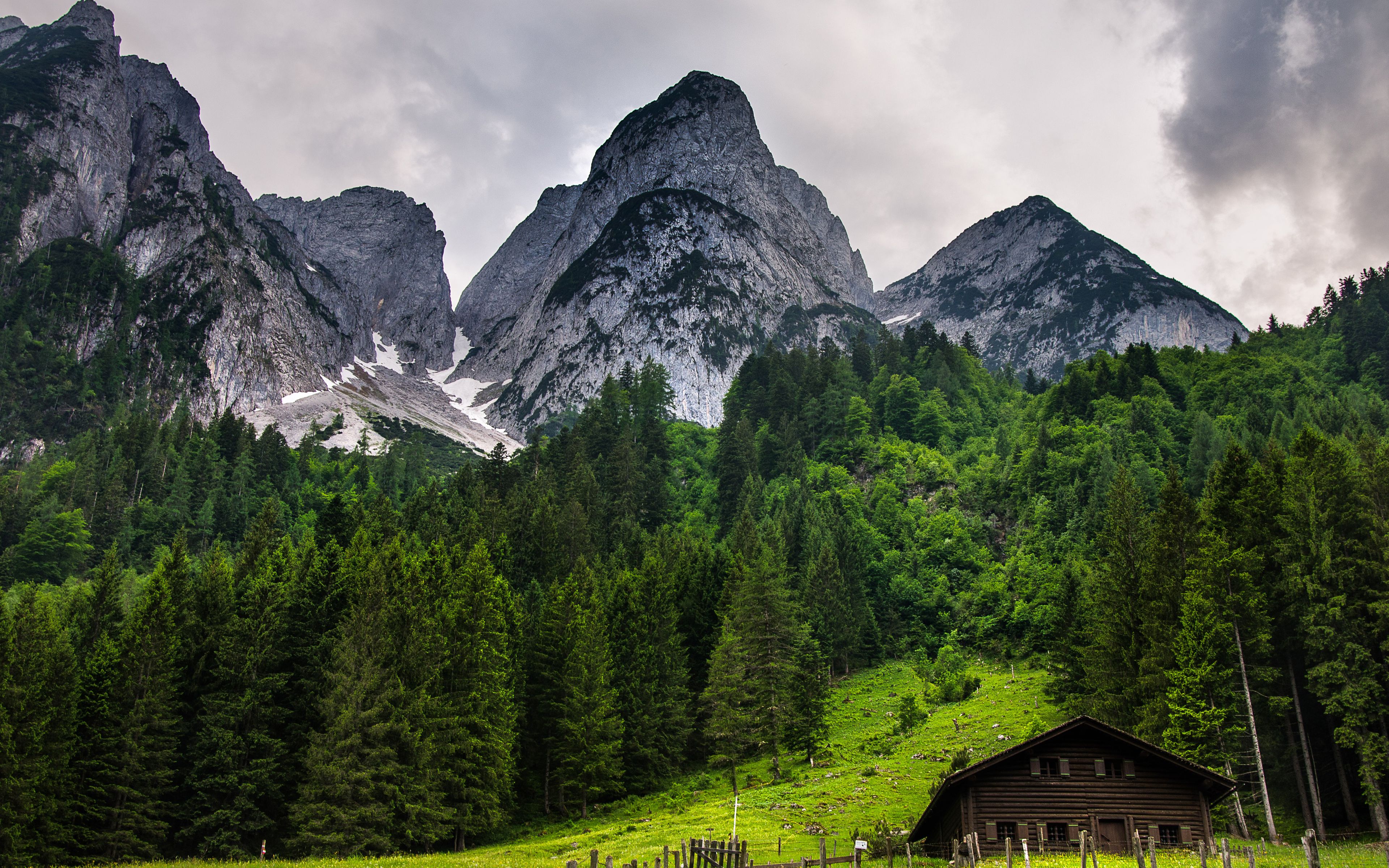 Download wallpaper 4k, Gosau, mountains, Austrian Alps, summer