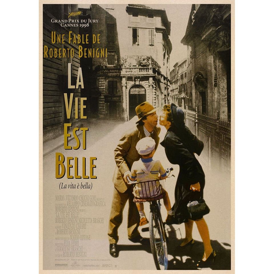 Movie Poster Beautiful Life Vintage Kraft Paper Drawing Core Home