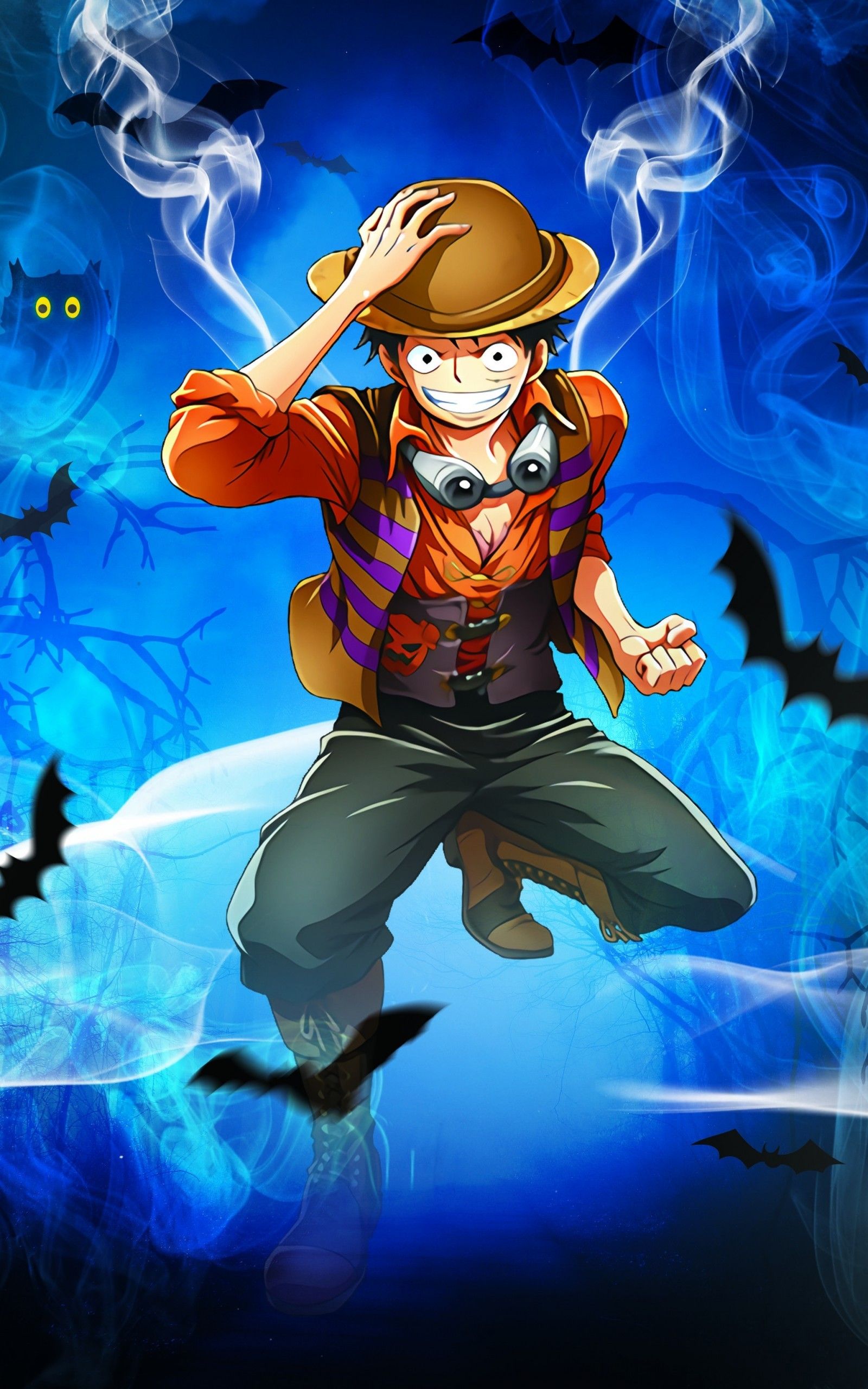 Download 1600x2560 Monkey D. Luffy, Straw Hat Pirates, One Piece