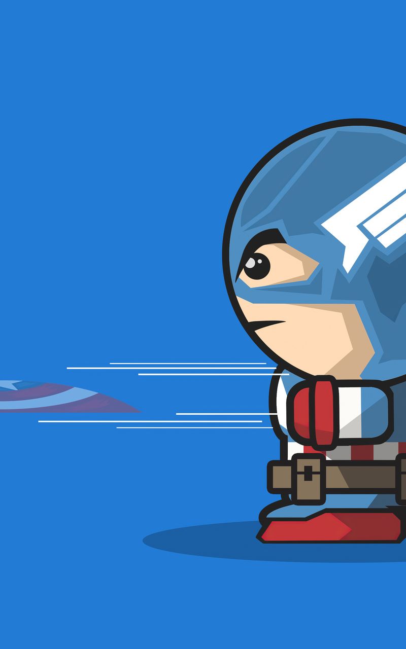 Captain America Cartoon Minimal Art 4k Nexus Samsung