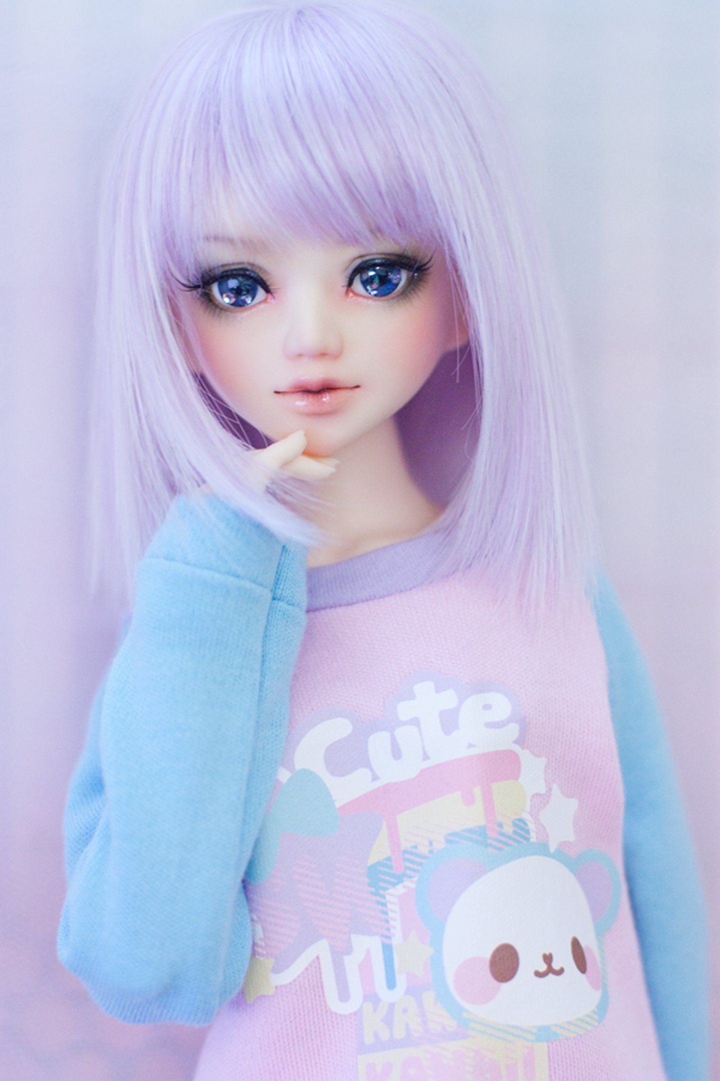 Doll toys cute pretty soft pastel beautiful wallpaperx2160