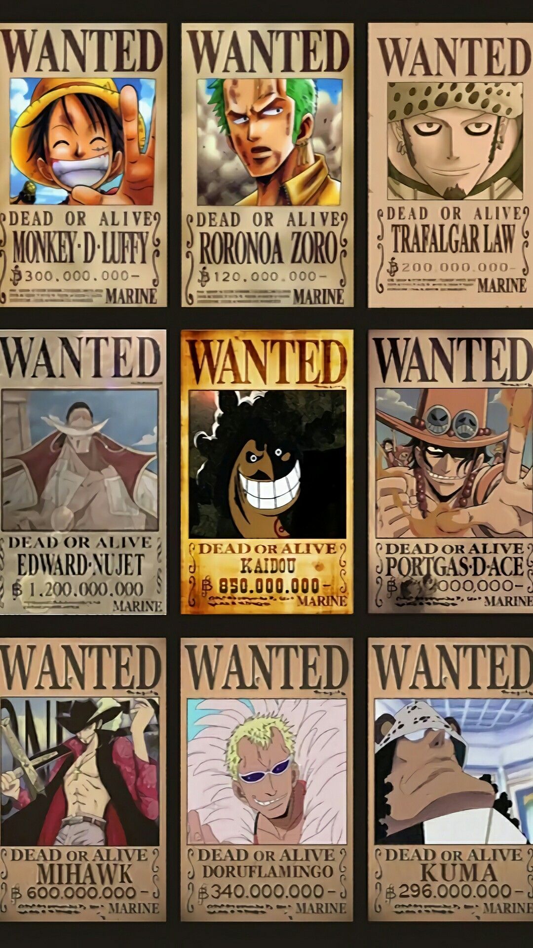 Are these the real bounty one piece wanted posters?