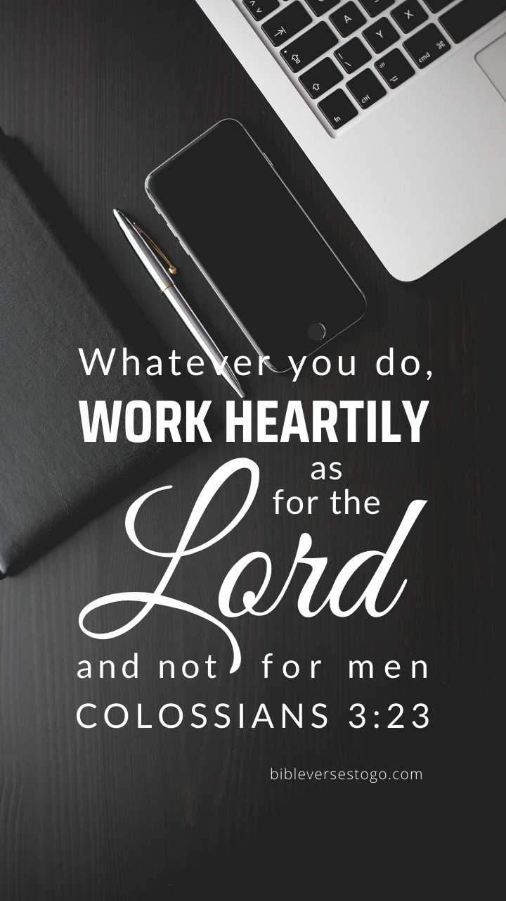 Office Colossians 3:23 Phone Wallpaper