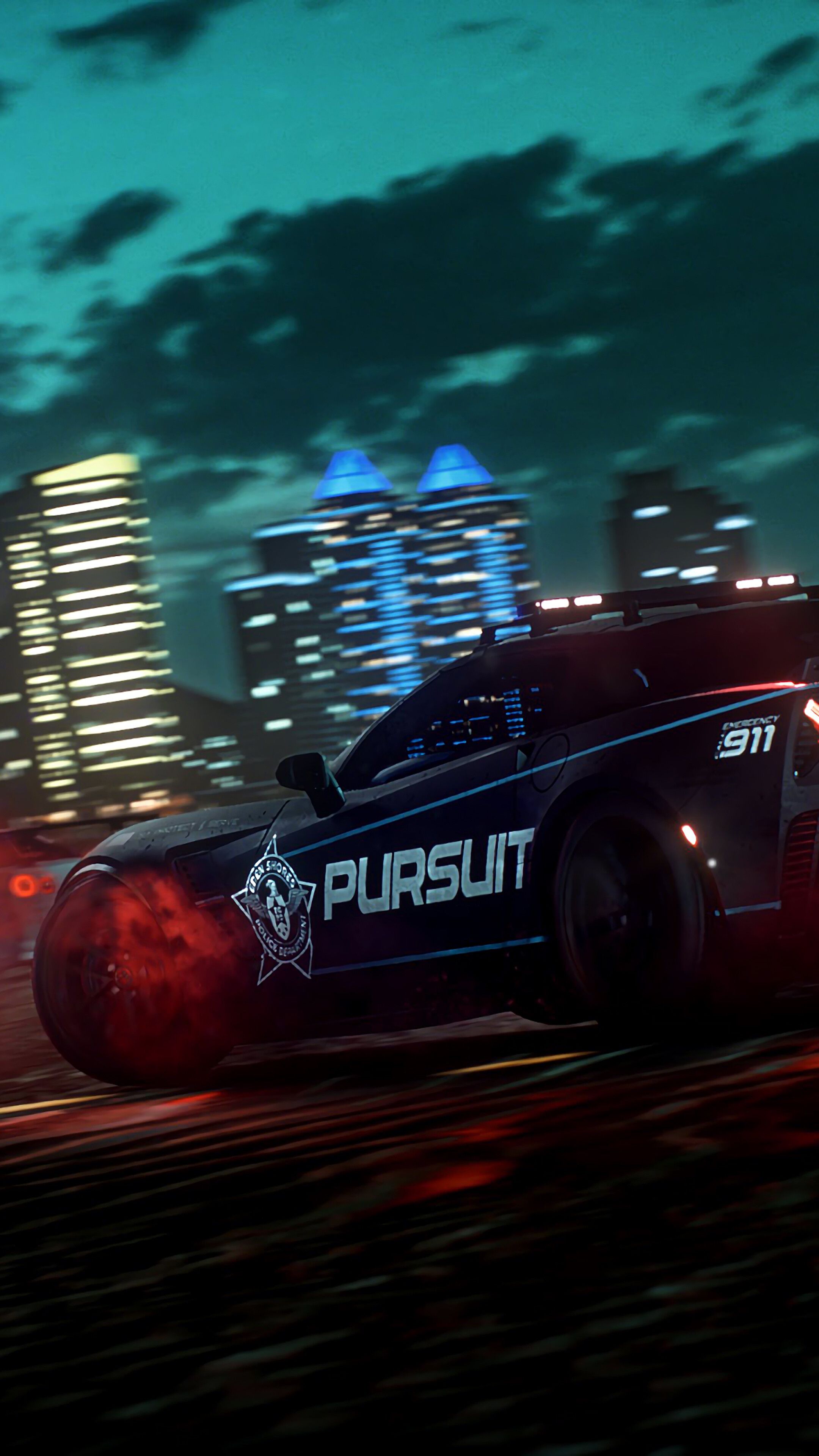 Need for Speed Heat, Cars, Night, Police, Pursuit, 4K