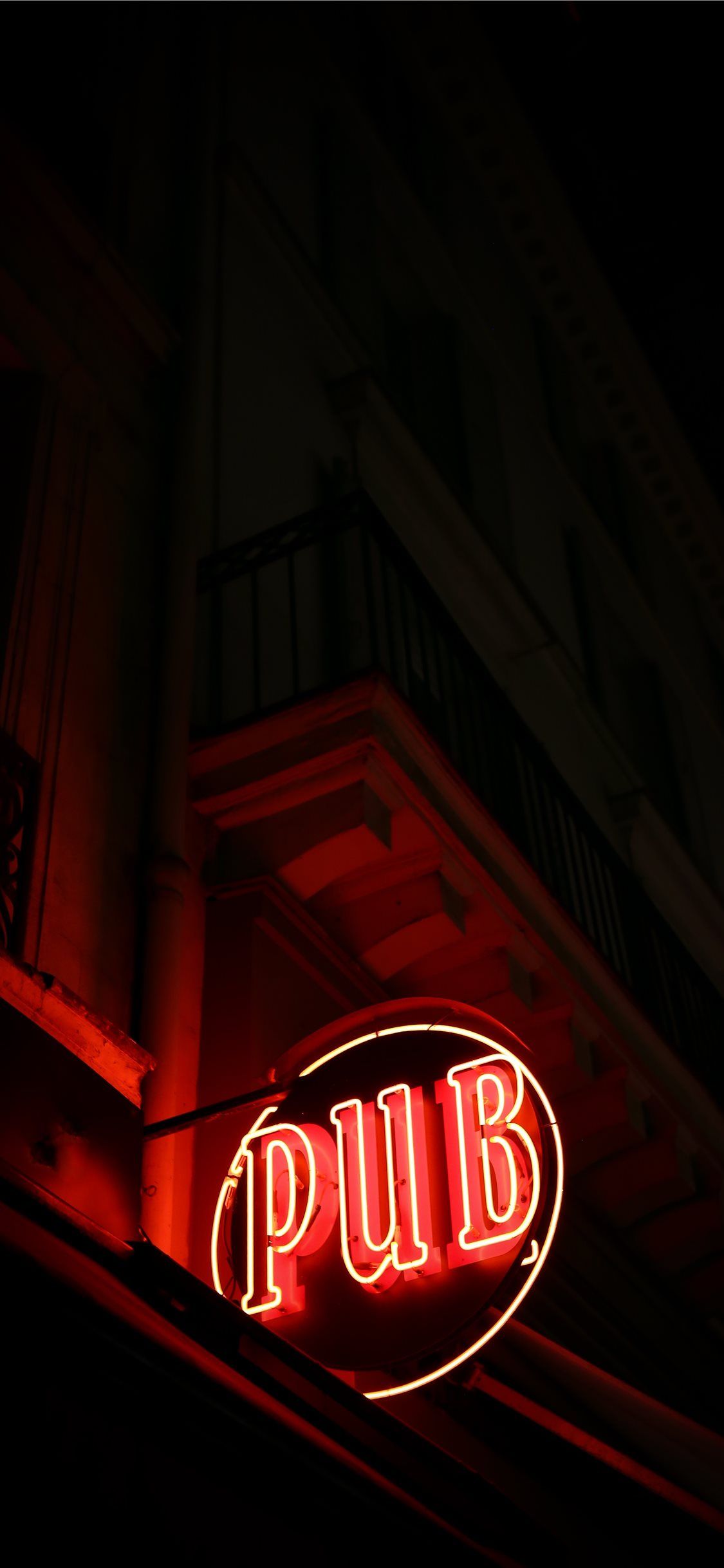 Last Pub In Paris iPhone X Wallpaper Sign