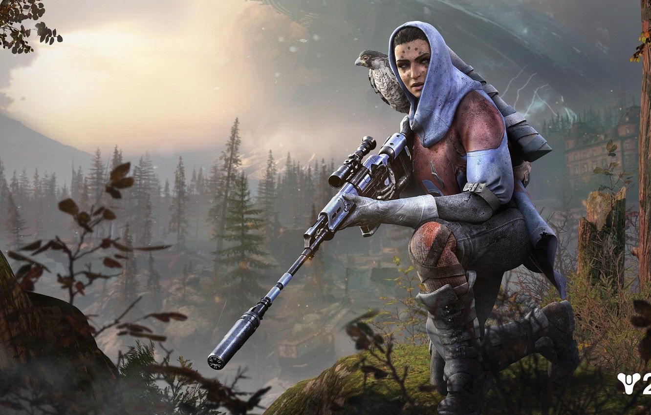 Wallpaper girl, weapons, the game, Destiny - for desktop