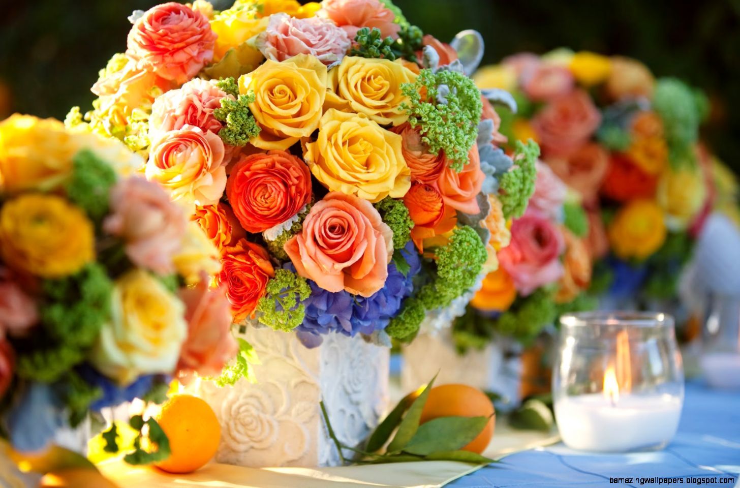Summer Wedding Flowers Centerpieces