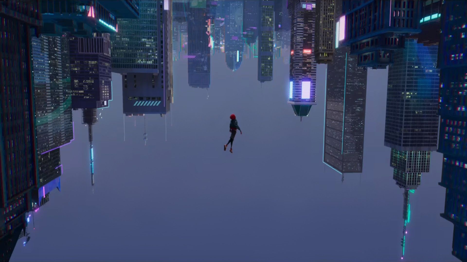 Miles Morales, Spider Man, Skyscraper, Neon lights Wallpaper HD / Desktop and Mobile Background