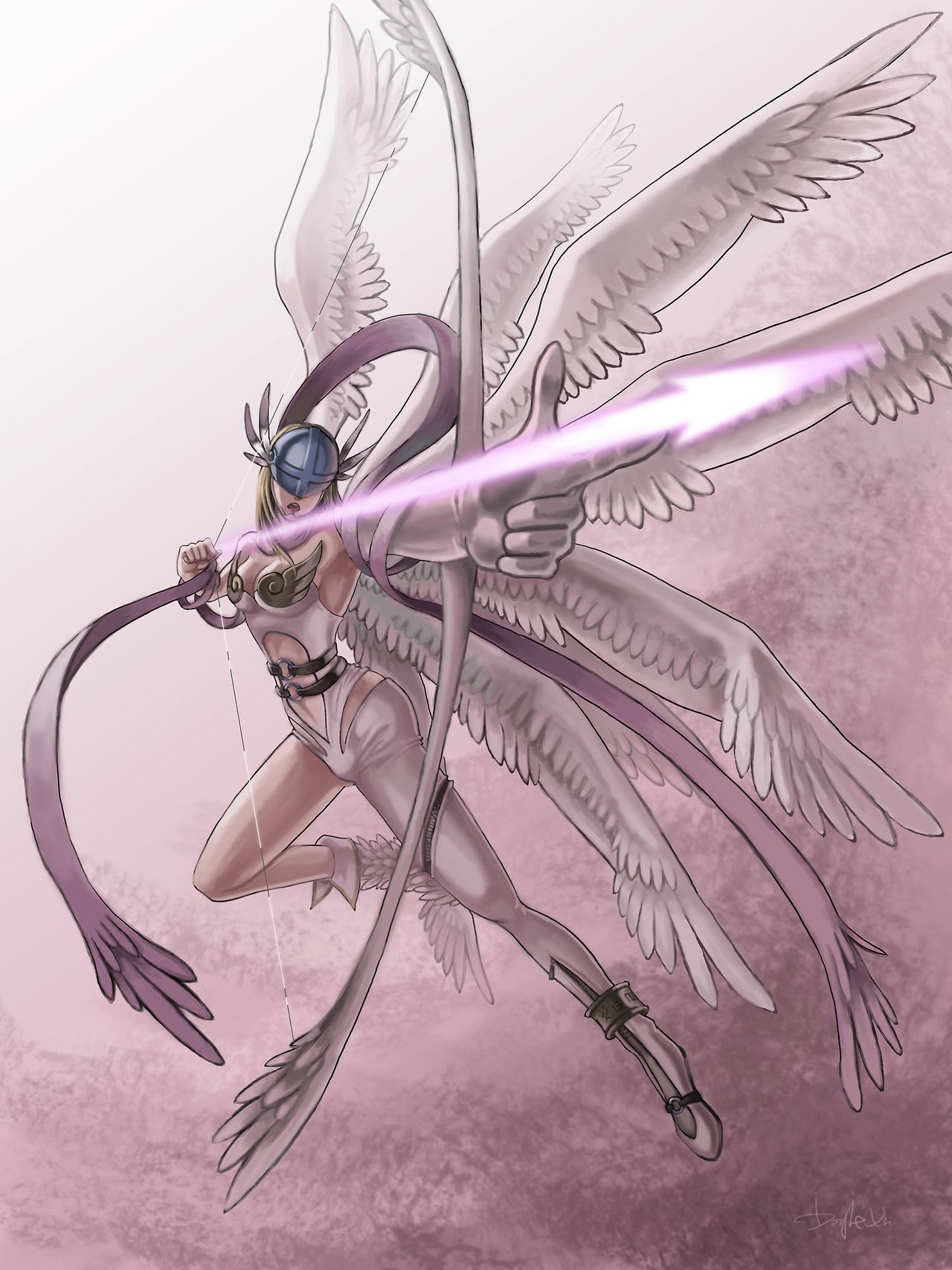 Angewomon. I want to cosplay this so badly. Angewomon, Gatomon